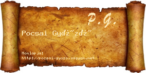 Pocsai Győző névjegykártya