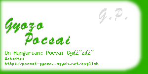 gyozo pocsai business card
